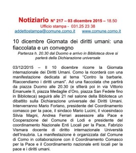 Giornata dei diritti umani